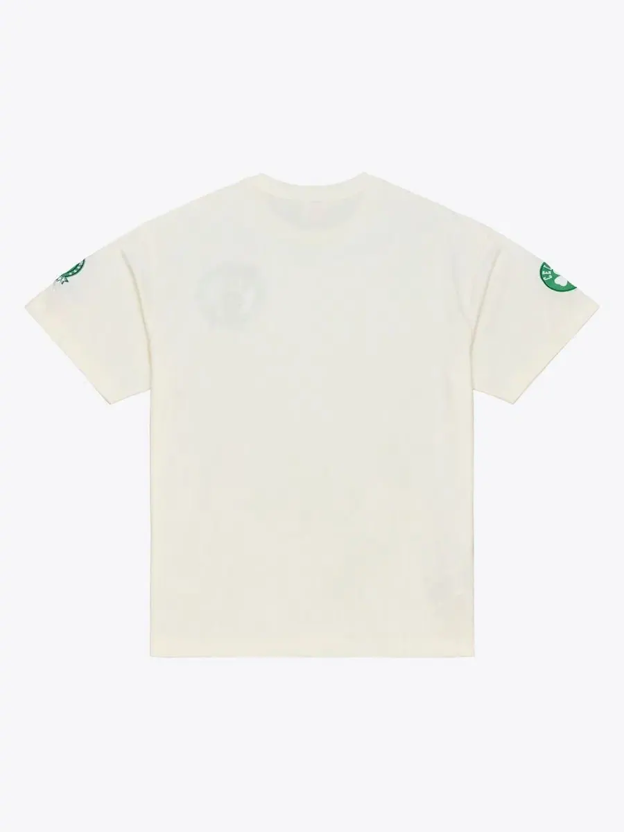 Футболка классического кроя с аппликацией Boston Celtics Hardwood Classics Chainstitch Premium — изображение 2 из 4, бежевый