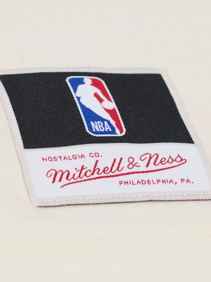 Футболка классического кроя с аппликацией Boston Celtics Hardwood Classics Chainstitch Premium — изображение 3 из 4, бежевый