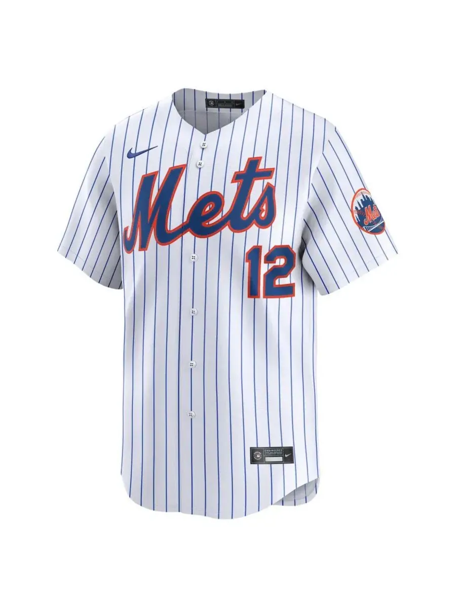 Мужская футболка-джерси с длинным рукавом Francisco Lindor Home Limited Nike — изображение 2 из 4, белый