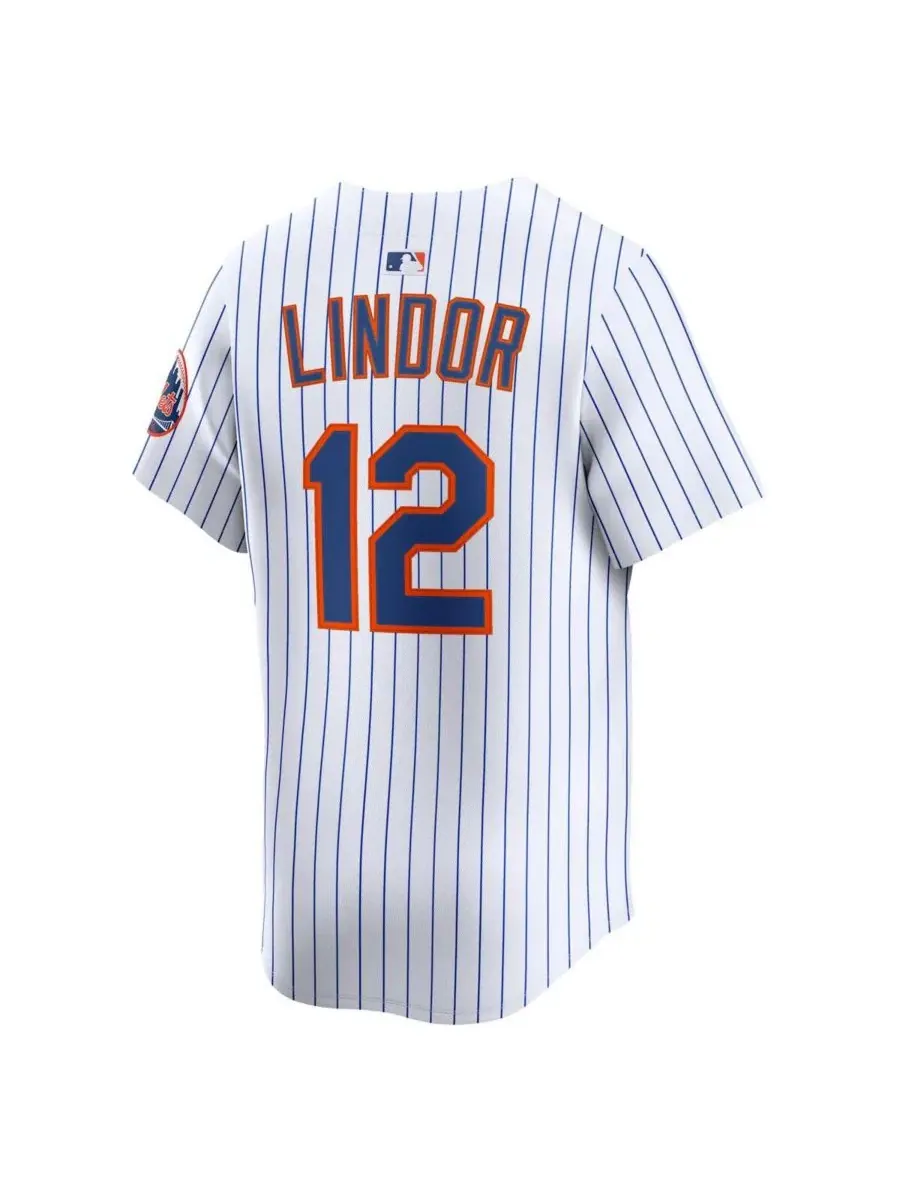 Мужская футболка-джерси с длинным рукавом Francisco Lindor Home Limited Nike — изображение 3 из 4, белый