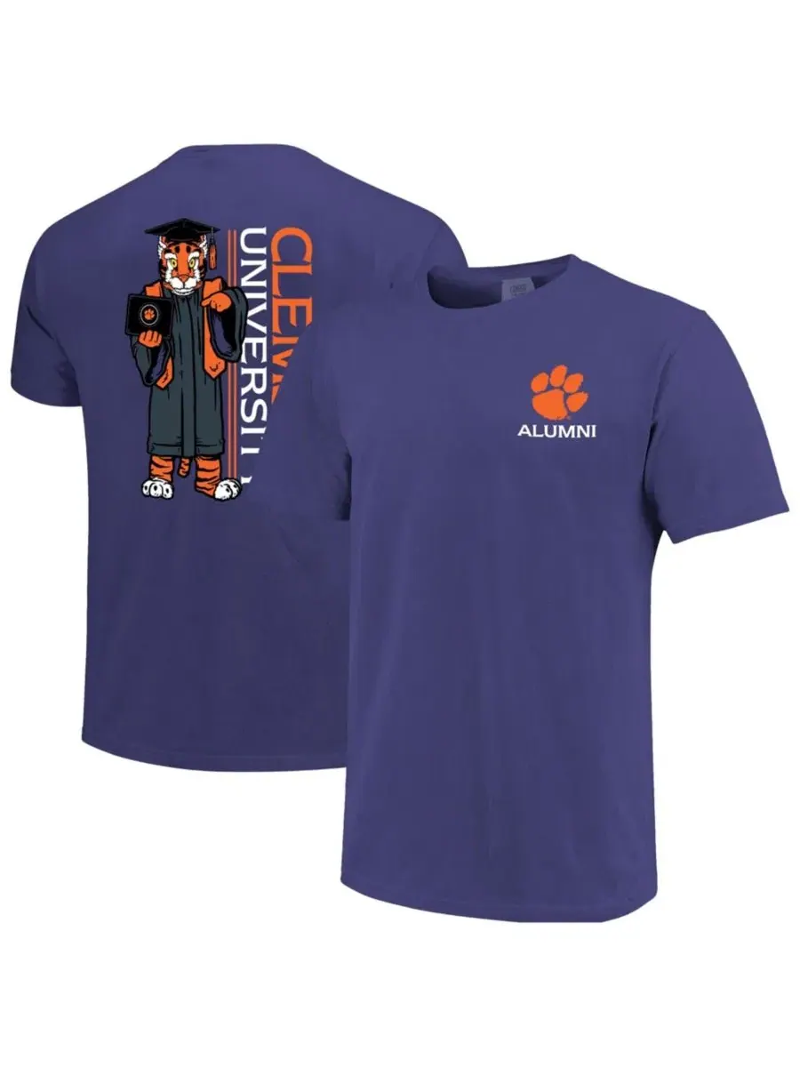Футболка с длинным рукавом Clemson Tigers Mascot Grad Achievement Unlocked Image One — изображение 1 из 3, фиолетовый