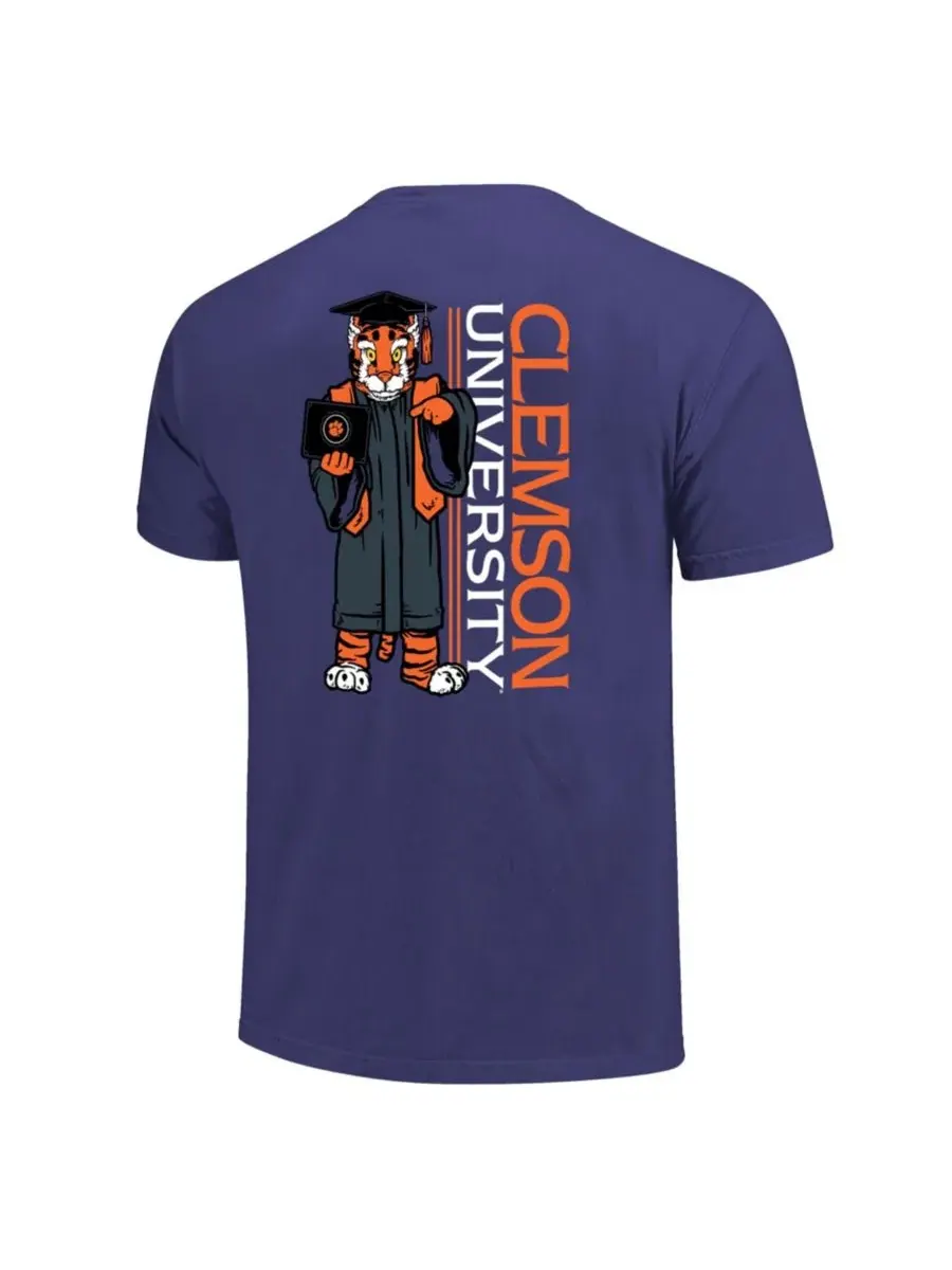 Футболка с длинным рукавом Clemson Tigers Mascot Grad Achievement Unlocked Image One — изображение 2 из 3, фиолетовый