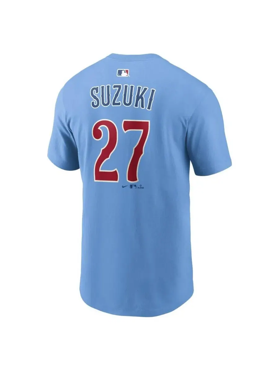 Футболка с длинным рукавом Seiya Suzuki Chicago Cubs Nike — изображение 3 из 3, светлый синий