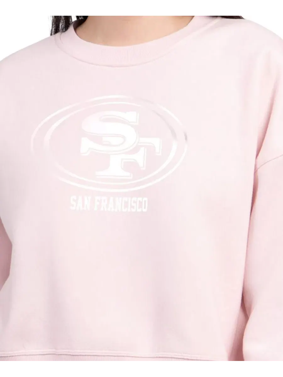 Женский флисовый свитшот оверсайз San Francisco 49ers Travel Pastels Starter — изображение 3 из 3, розовый