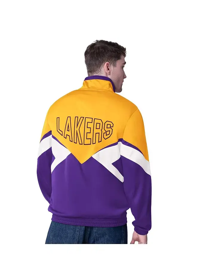 Мужская золотая/фиолетовая толстовка Los Angeles Lakers Rush Applique на молнии Starter — изображение 2 из 2