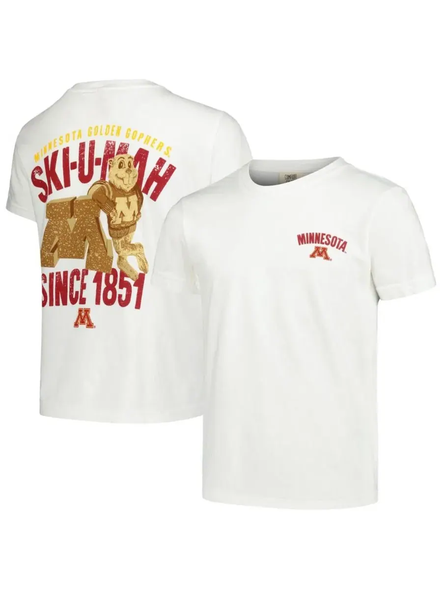 Футболка с принтом Minnesota Golden Gophers Hyperlocal Comfort Colors Image One — изображение 1 из 3, белый