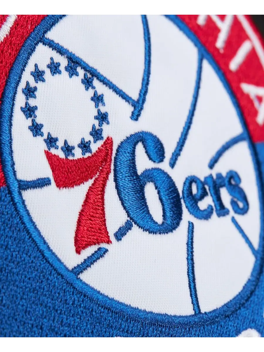 Куртка-бомбер с принтом Philadelphia 76ers Mitchell & Ness — изображение 5 из 7, черный