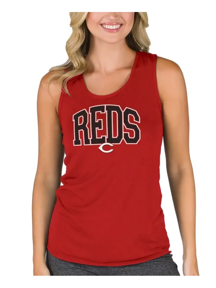 Топ-майка без рукавов с принтом Cincinnati Reds Marathon Racerback Concepts Sport — изображение 1 из 1, красный