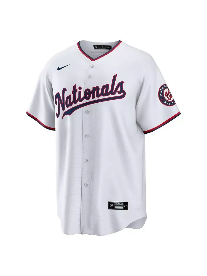 Мужская реплика домашней футболки Washington Nationals Stephen Strasburg белого цвета Nike — изображение 2 из 3