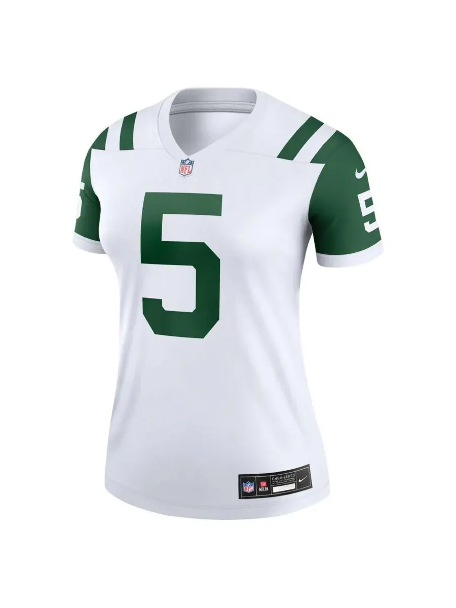 Nike Женская футболка Garrett Wilson Classic Alternate White New York Jets Alternate Legend Player — изображение 2 из 3
