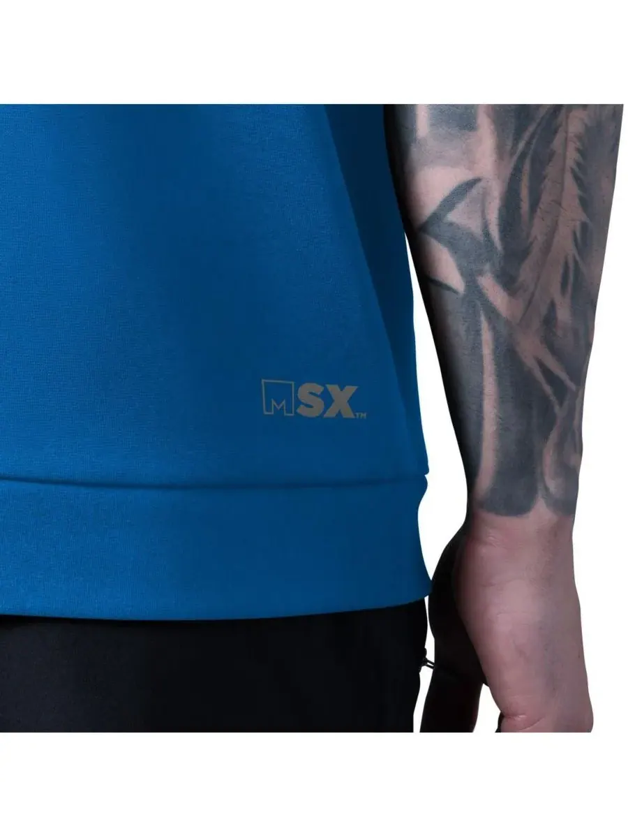 MSX by Michael Strahan Мужская синяя толстовка без рукавов Detroit Lions Tri-Blend Rebound — изображение 3 из 4, синий