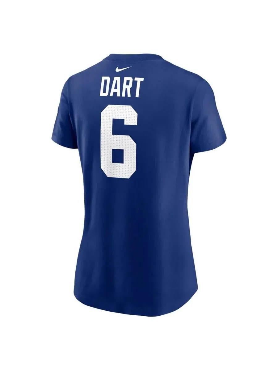 Женская футболка Jaxson Dart Royal New York Giants с именем и номером игрока Nike — изображение 3 из 3, королевский