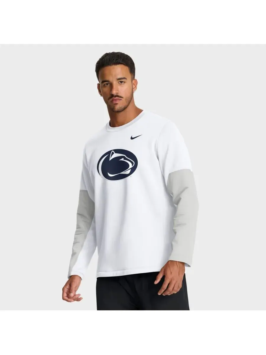 Nike Мужская белая футболка с длинным рукавом Penn State Nittany Lions 2025 Sideline Coach — изображение 1 из 5, белый