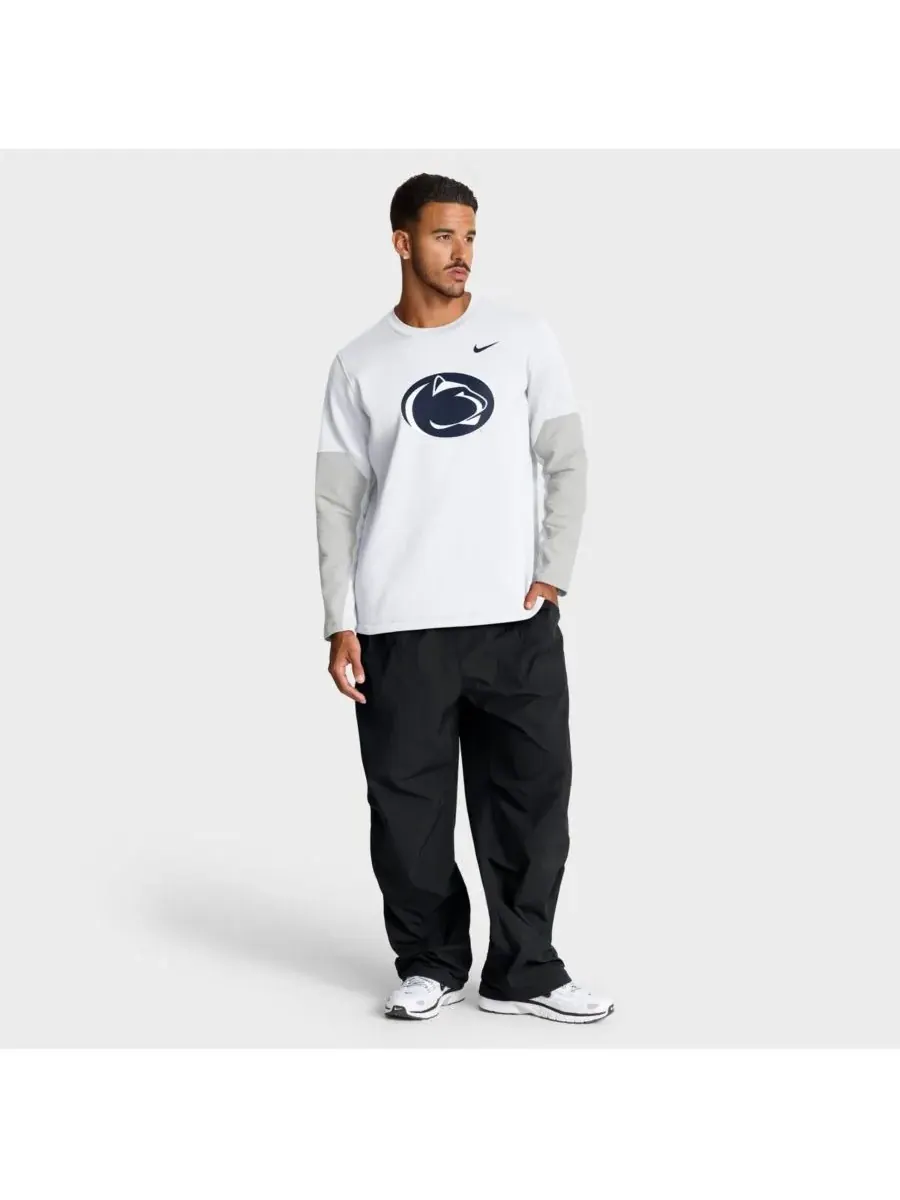 Nike Мужская белая футболка с длинным рукавом Penn State Nittany Lions 2025 Sideline Coach — изображение 3 из 5, белый