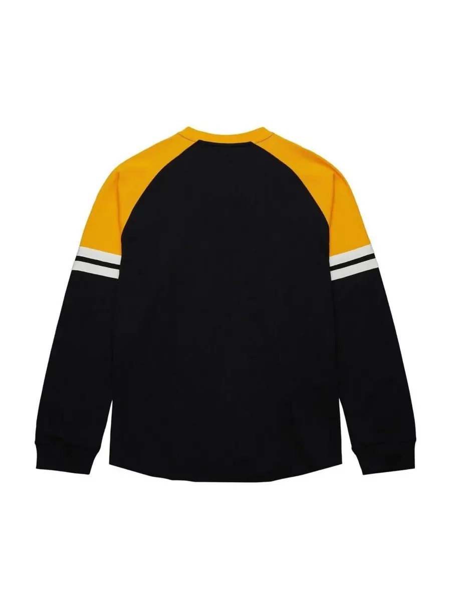Mitchell & Ness Мужская черная термофутболка с длинными рукавами Boston Bruins — изображение 2 из 2, черный