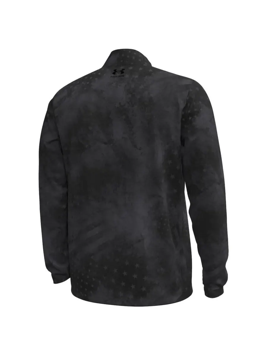 Under Armour Мужская черная толстовка Wisconsin Badgers Freedom Collection ArmorFuse с половинной — изображение 2 из 3