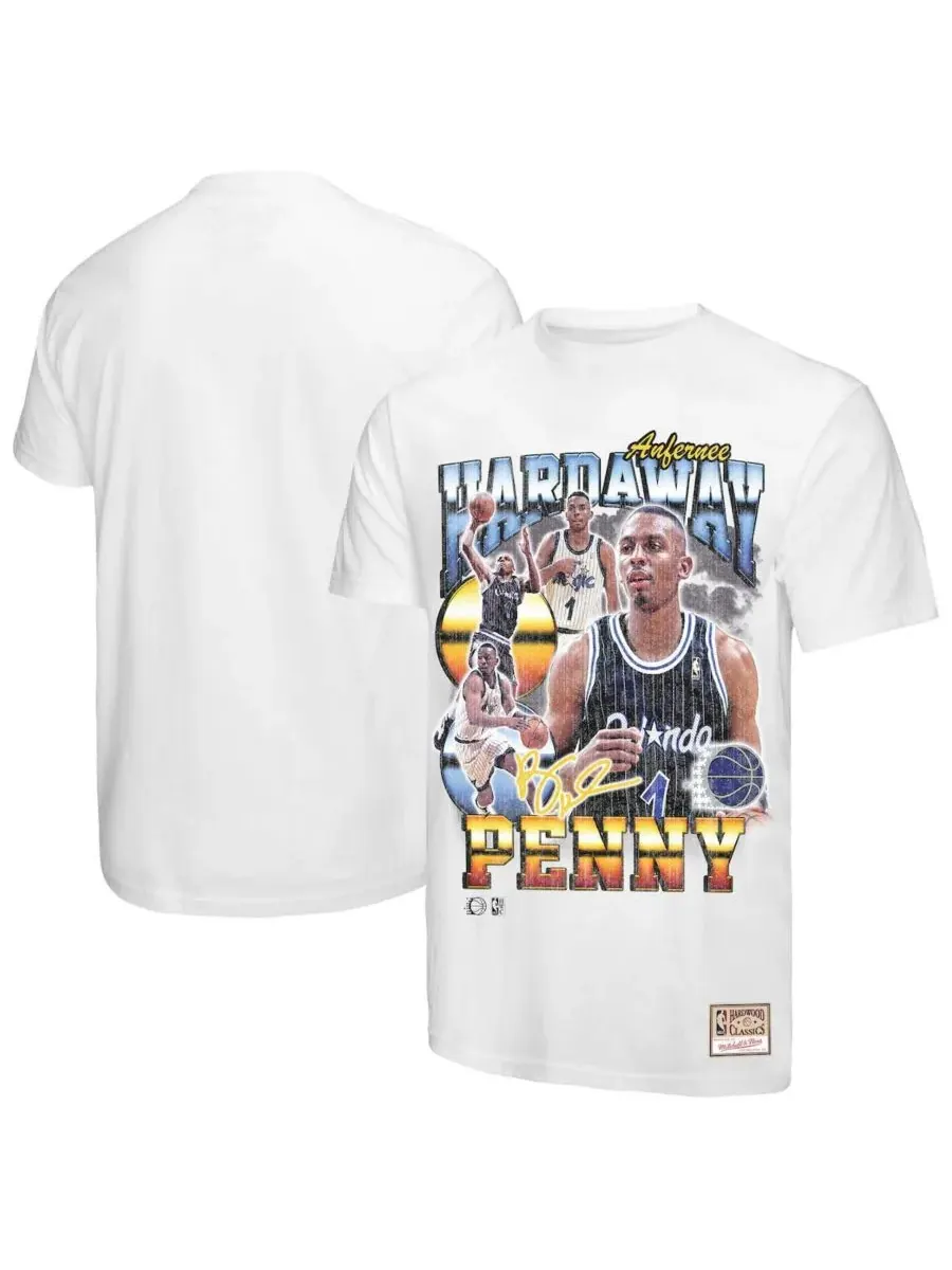 Mitchell & Ness Мужская белая футболка с изображением Пенни Хардуэя, посвященная команде Orlando — изображение 1 из 3, белый