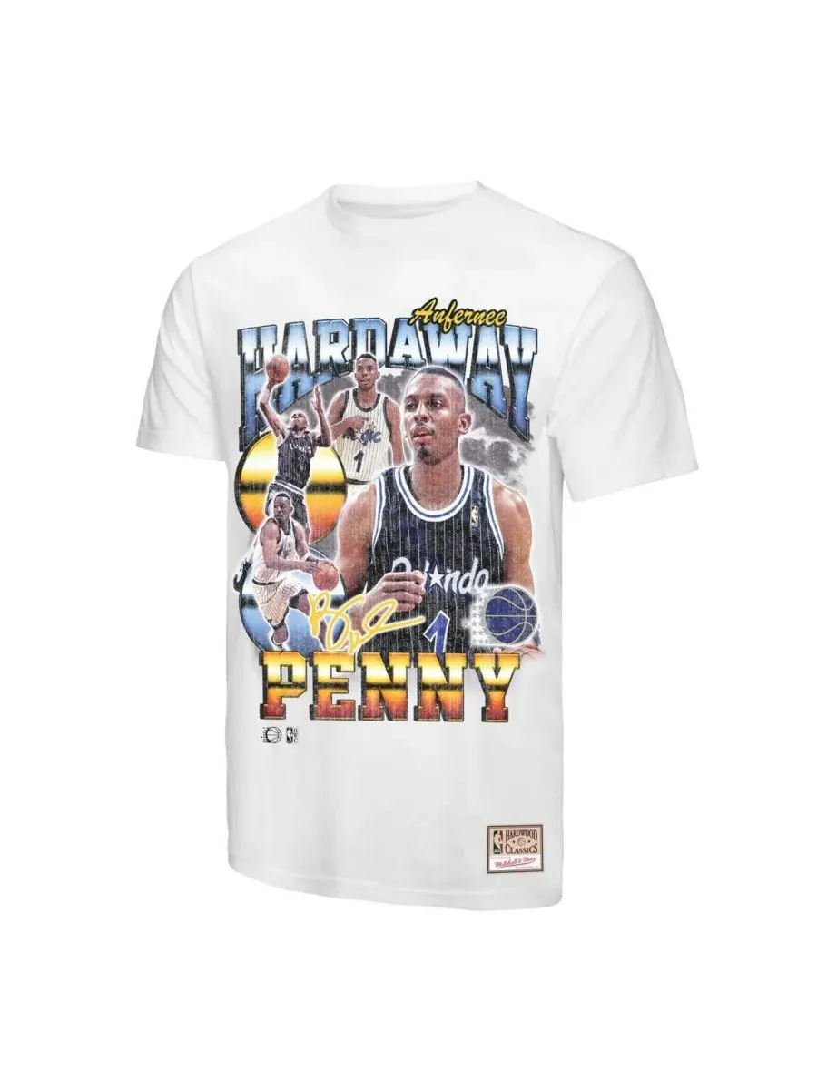 Mitchell & Ness Мужская белая футболка с изображением Пенни Хардуэя, посвященная команде Orlando — изображение 2 из 3, белый