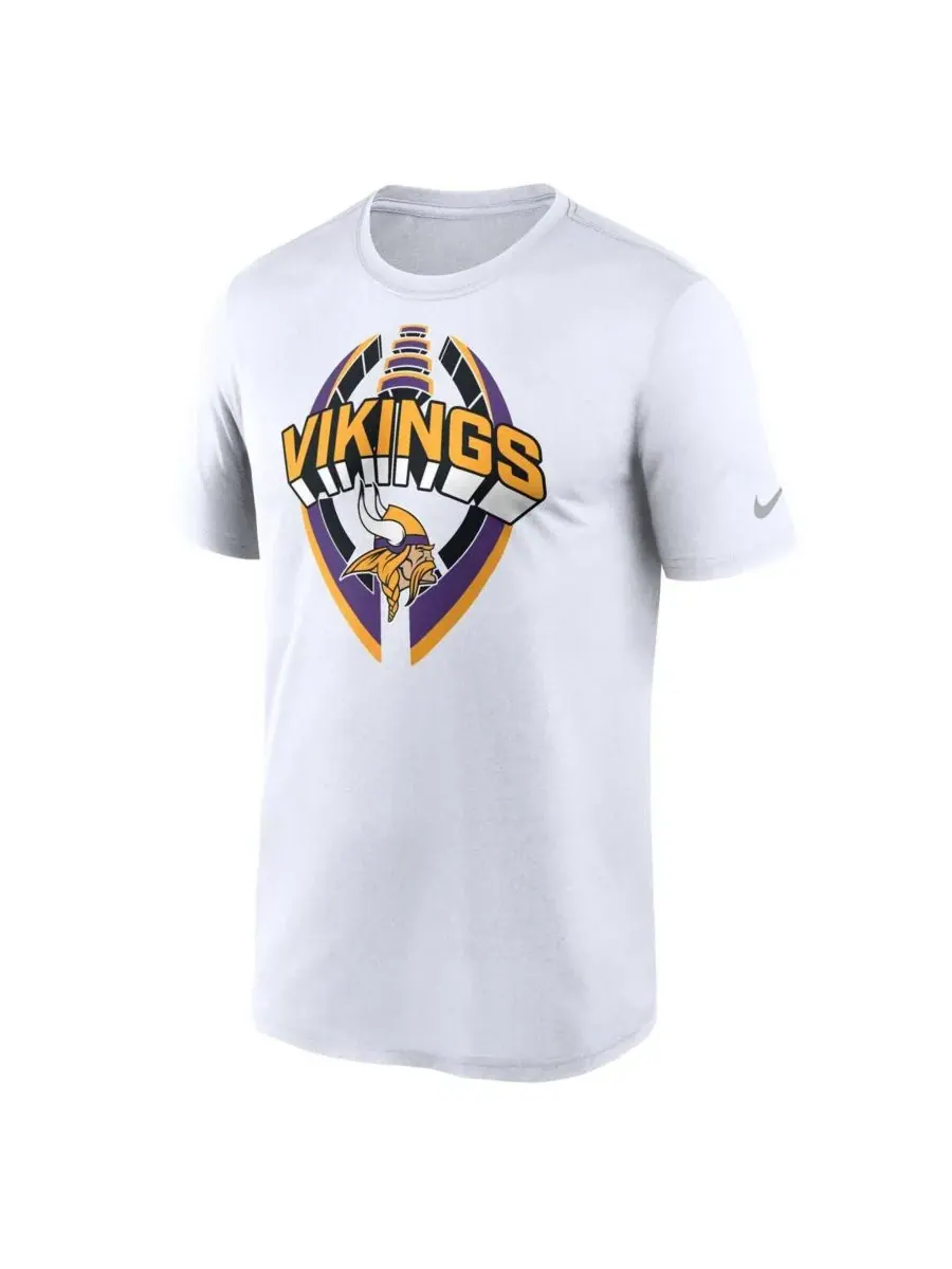 Nike Мужская белая футболка Minnesota Vikings Legend Icon Performance — изображение 3 из 3, белый