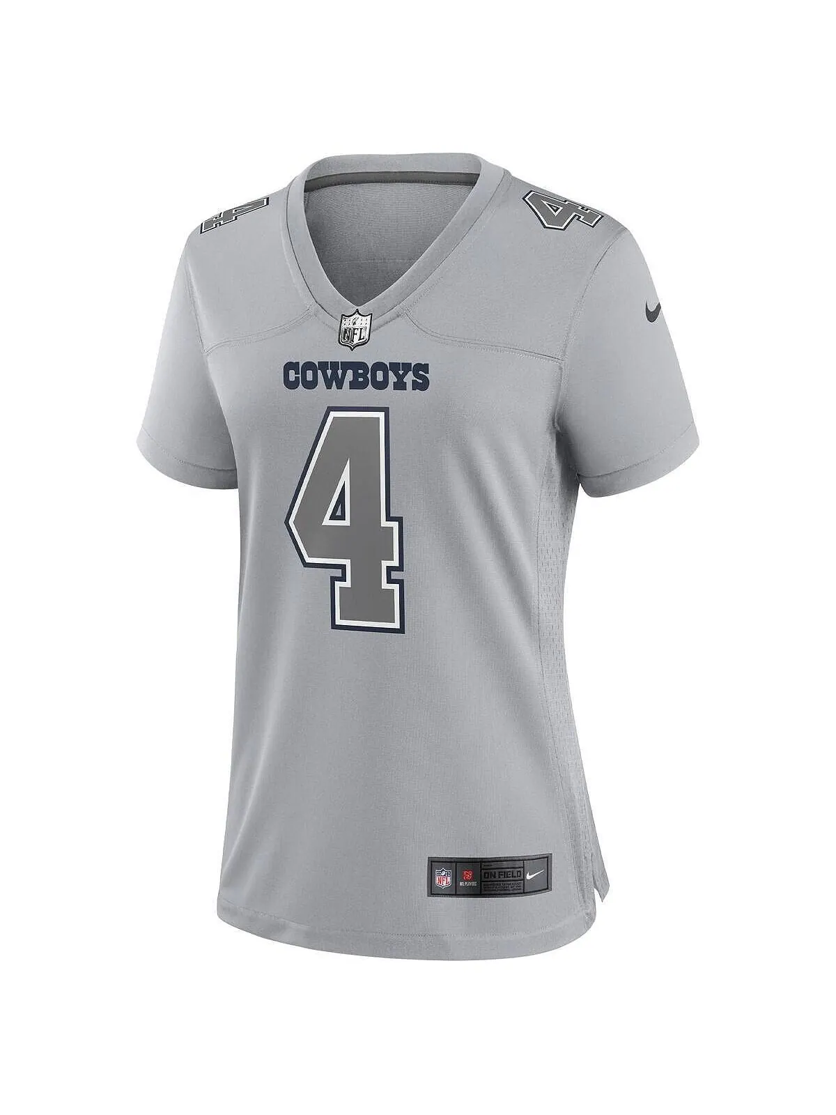 Женское джерси dak prescott grey dallas cowboys atmosphere fashion game jersey Nike — изображение 2 из 2, серый