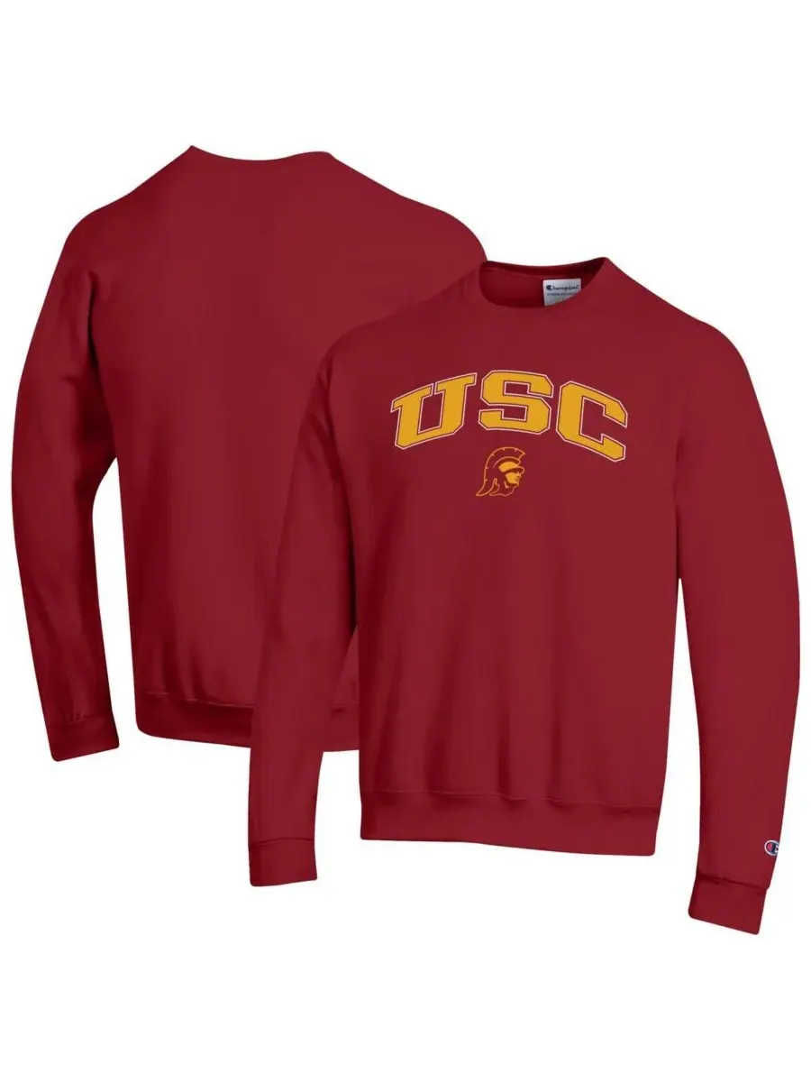 Мужская толстовка с логотипом USC Trojans в форме арки Champion — изображение 1 из 3, красный