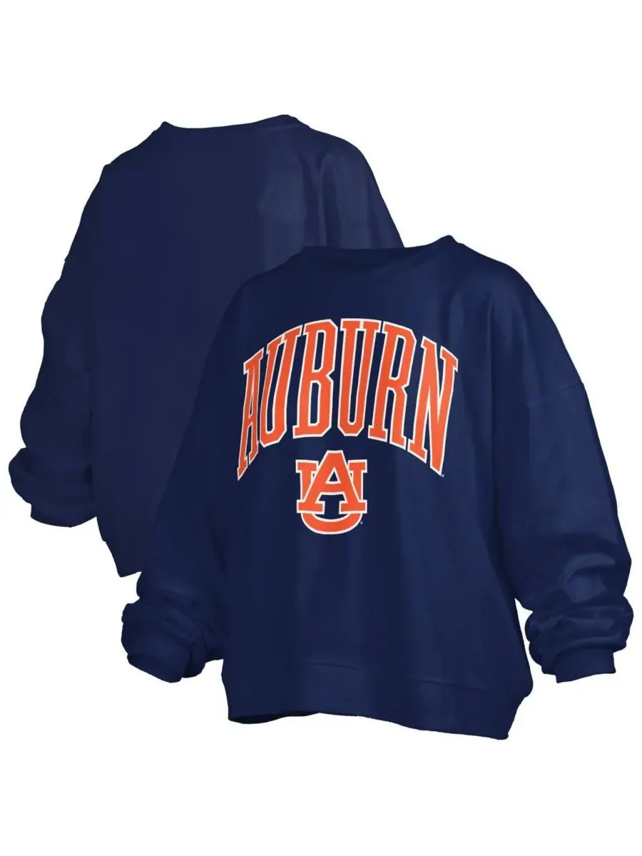 Pressbox Женская темно-синяя толстовка-пуловер с логотипом Auburn Tigers Janise Arch Over Logo — изображение 1 из 3