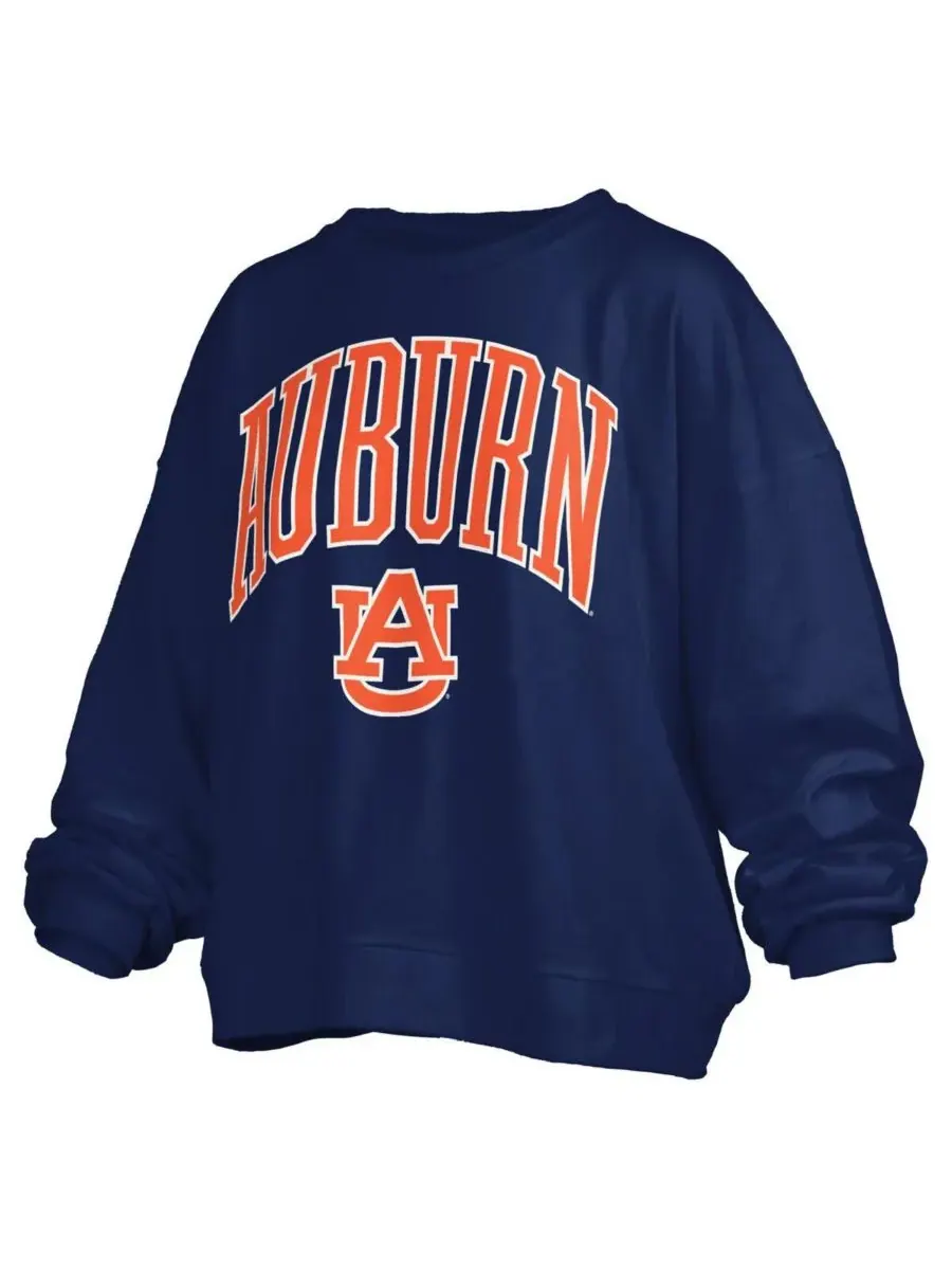 Pressbox Женская темно-синяя толстовка-пуловер с логотипом Auburn Tigers Janise Arch Over Logo — изображение 2 из 3