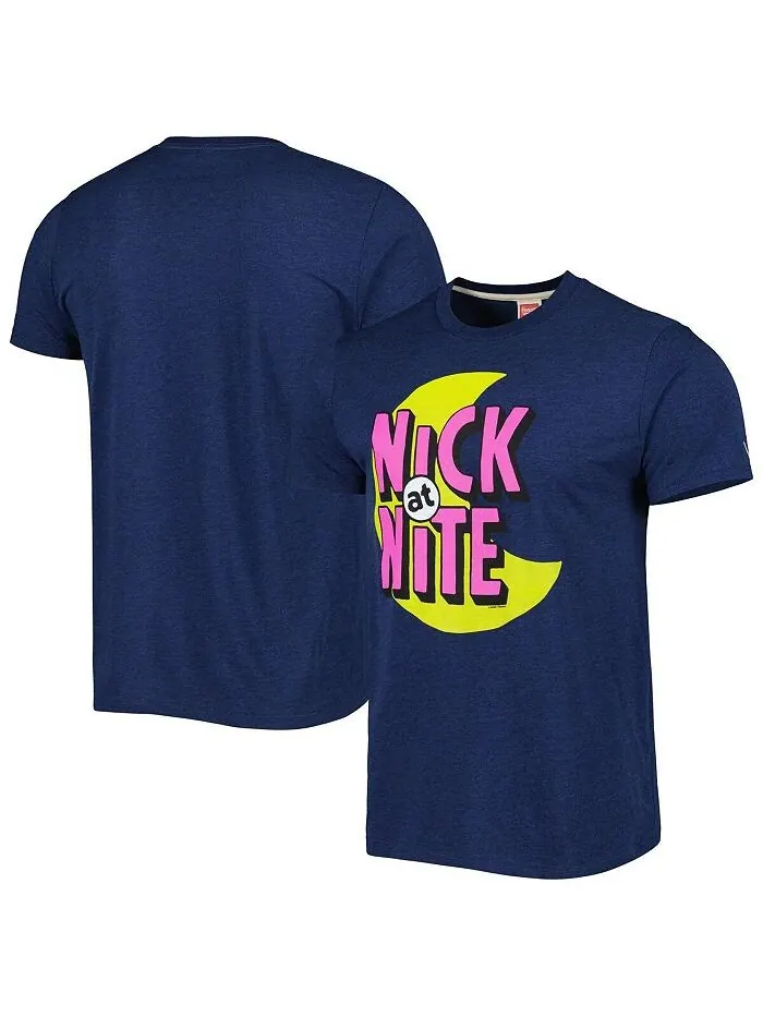 Мужская и женская темно-синяя футболка Nick at Nite Tri-Blend Homage — изображение 1 из 3, темно-синий