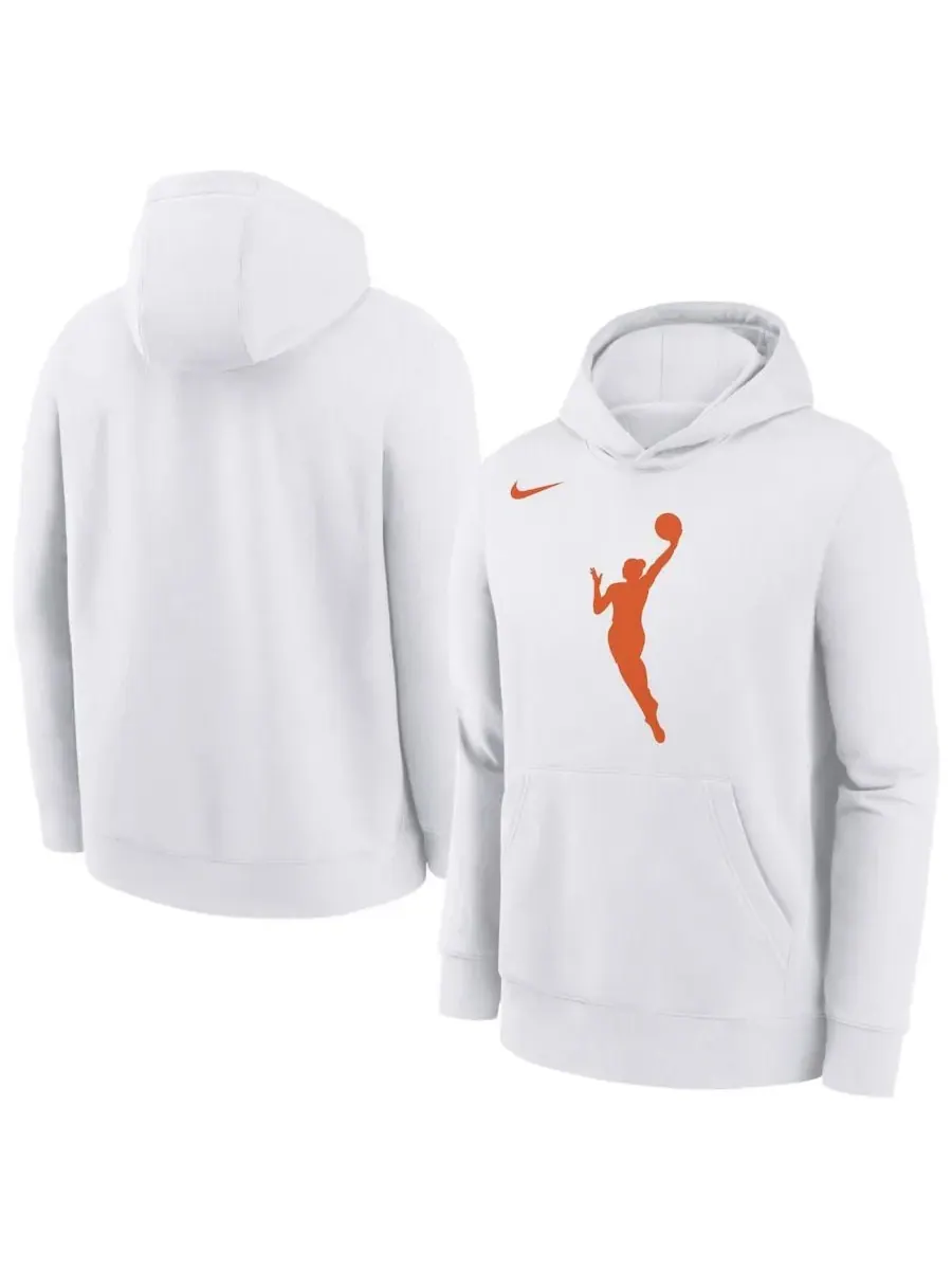 Nike Толстовка с капюшоном белого цвета с логотипом WNBA для мальчиков и девочек — изображение 1 из 3, белый