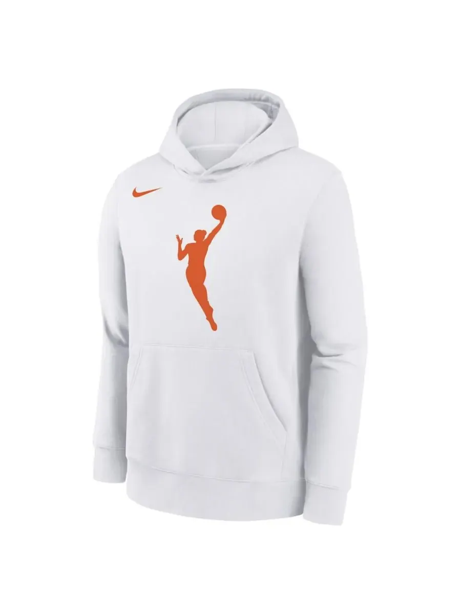 Nike Толстовка с капюшоном белого цвета с логотипом WNBA для мальчиков и девочек — изображение 2 из 3, белый
