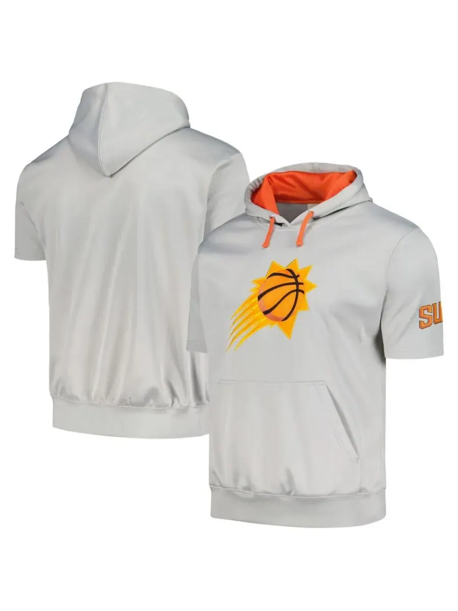 Fanatics Мужская серебристая толстовка с капюшоном и логотипом Phoenix Suns, больших размеров — изображение 1 из 3