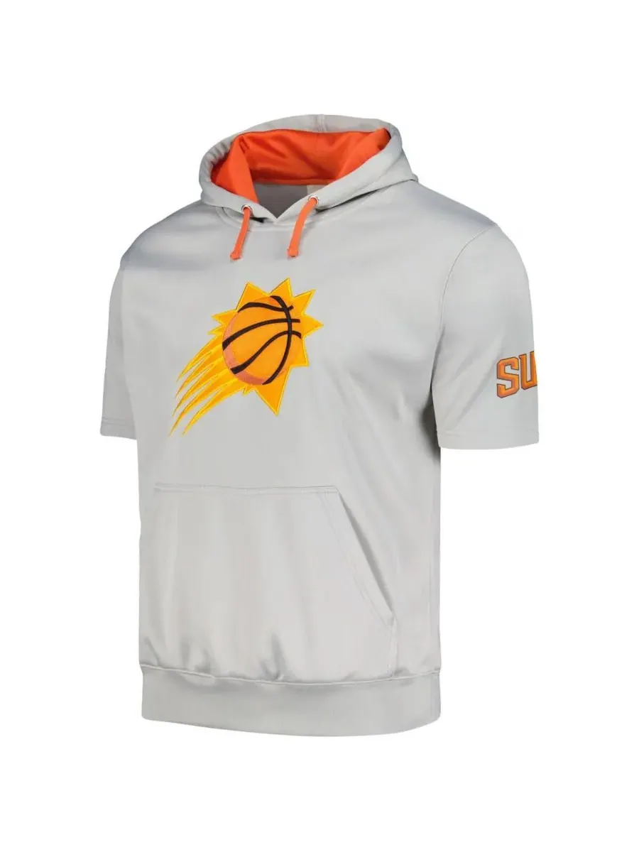Fanatics Мужская серебристая толстовка с капюшоном и логотипом Phoenix Suns, больших размеров — изображение 3 из 3