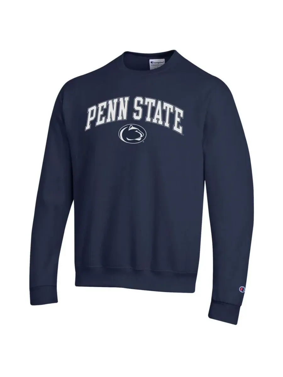 Champion Мужская темно-синяя толстовка с логотипом Penn State Nittany Lions Arch Over Logo — изображение 3 из 3, темно-синий