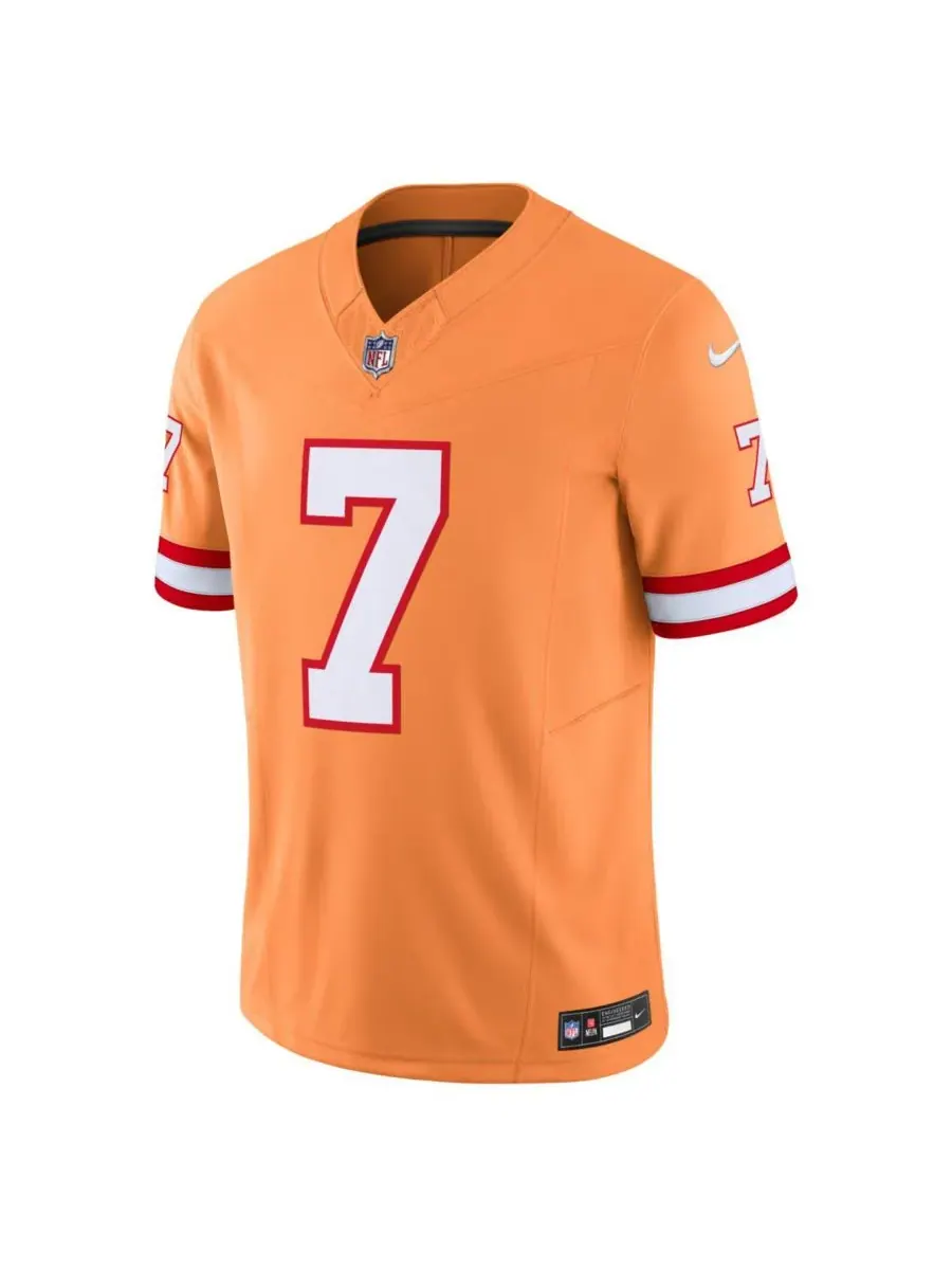 Nike Мужская оранжевая футболка Bucky Irving Tampa Bay Buccaneers Alternate 2 Throwback Vapor FUSE — изображение 2 из 3