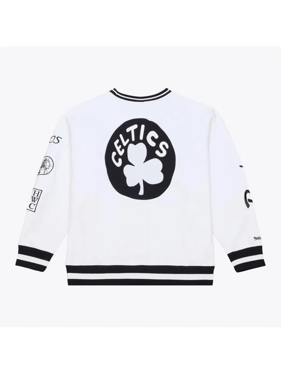 Мужская белая толстовка Boston Celtics из арктического флиса Mitchell & Ness — изображение 4 из 4, белый