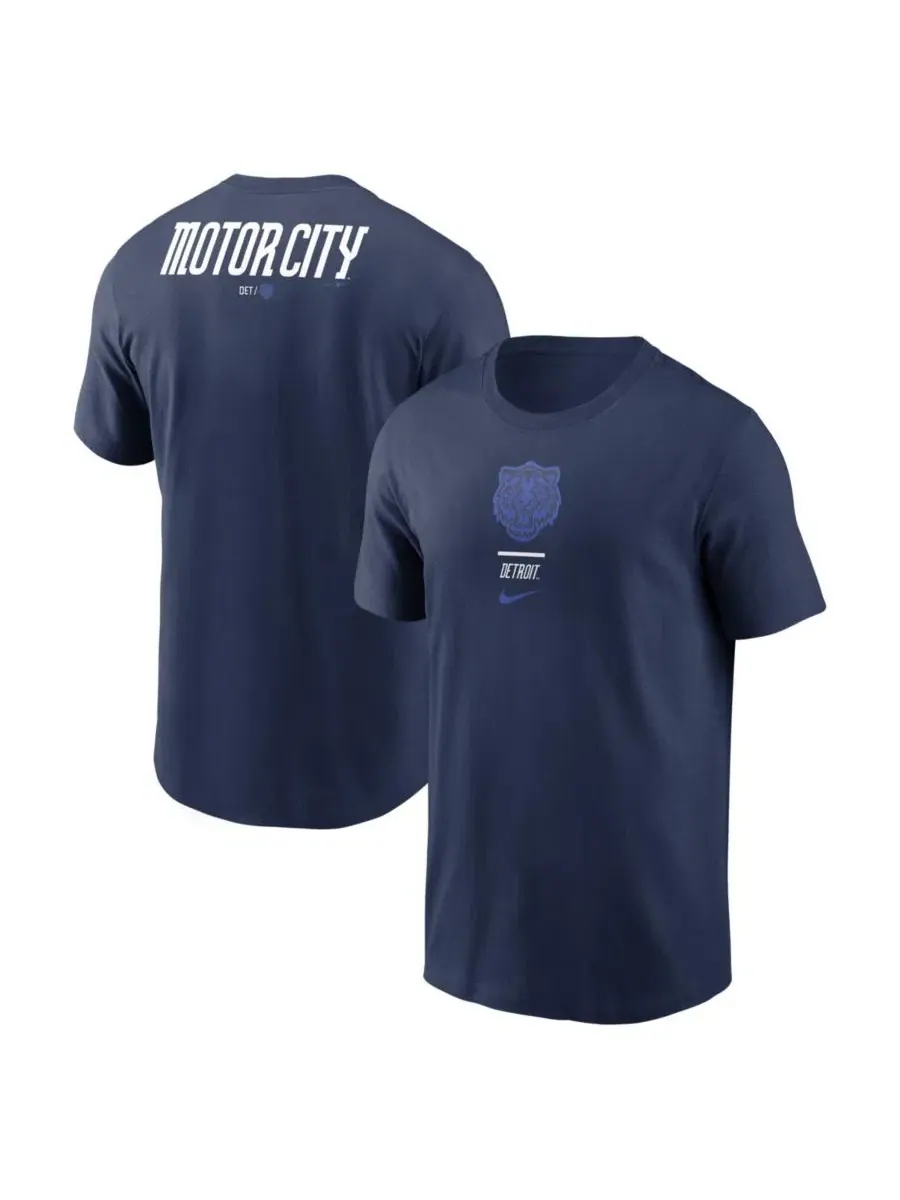 Мужская темно-синяя футболка Detroit Tigers City Connect 2-Hit Nike — изображение 1 из 3, темно-синий