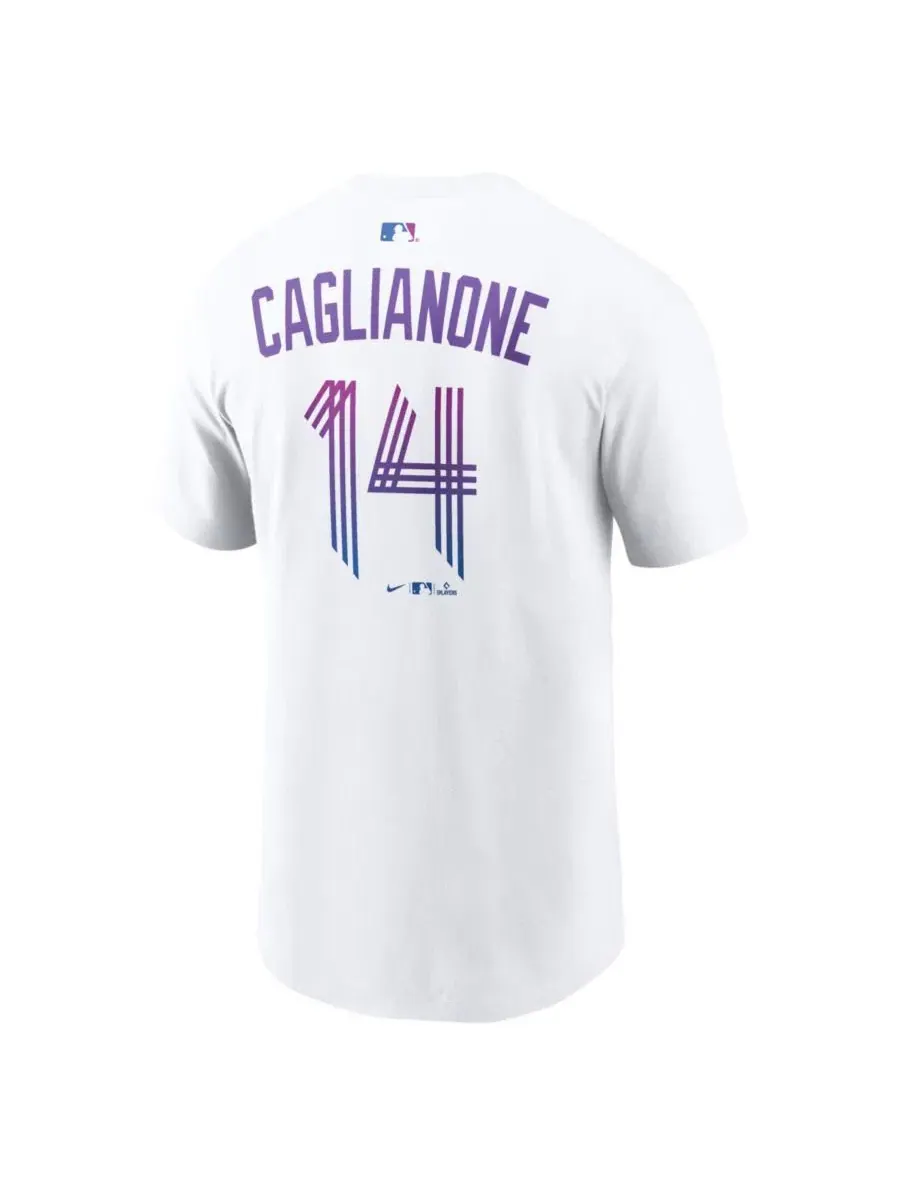 Мужская белая футболка Jac Caglianone Kansas City Royals 2026 City Connect с именем и номером — изображение 3 из 3, белый