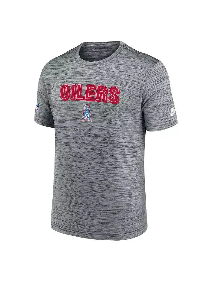 Мужская серая футболка Tennessee Titans Velocity Oilers Throwbacks с альтернативным логотипом Nike — изображение 3 из 3