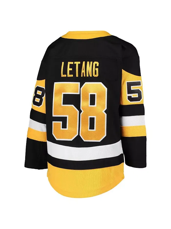 Футболка Pittsburgh Penguins Premier для подростков Kris Letang черная Outerstuff — изображение 2 из 3