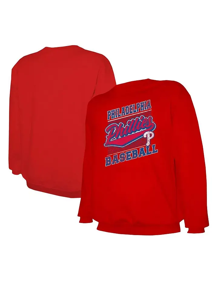 Мужской легкий свитшот Philadelphia Phillies красного цвета Stitches