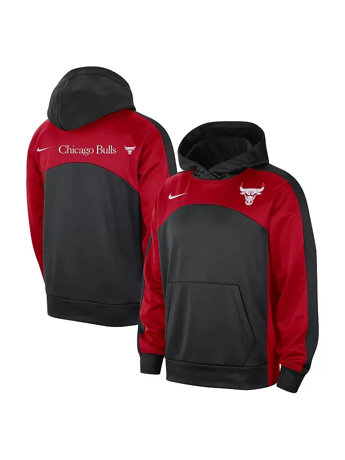 Мужская черно-красная толстовка с капюшоном Chicago Bulls Authentic Starting Five Force Performance — изображение 1 из 3