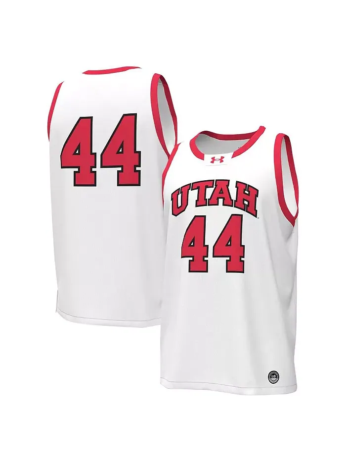 Мужская баскетбольная реплика джерси #44 Utah Utes белого цвета Under Armour — изображение 1 из 3
