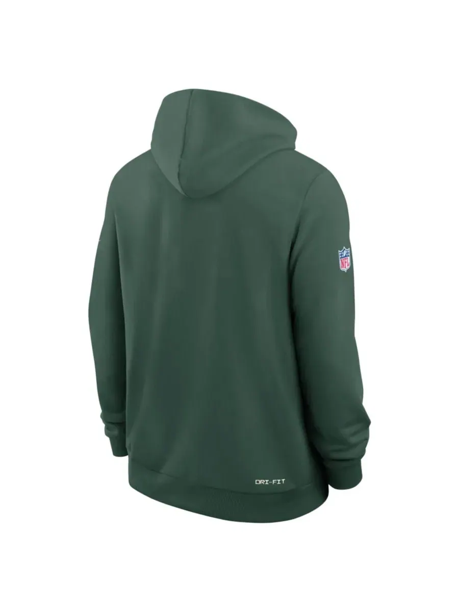 Худи с капюшоном Dri-FIT Green Bay Packers Sideline Standard Issue Nike — изображение 3 из 3, зеленый