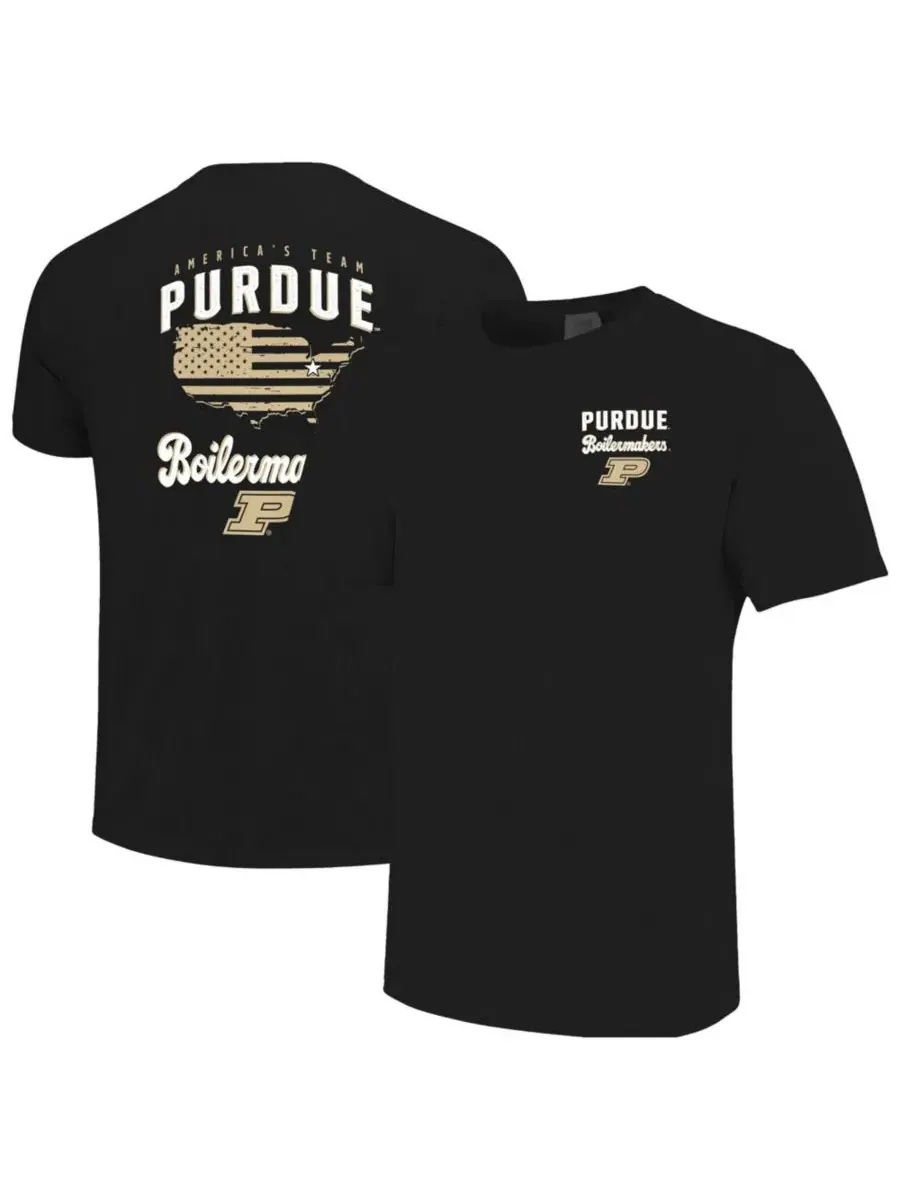Футболка с принтом Purdue Boilermakers America's Team Image One — изображение 1 из 3, черный