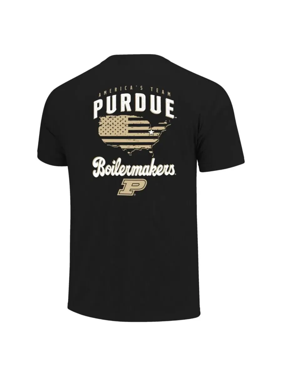 Футболка с принтом Purdue Boilermakers America's Team Image One — изображение 2 из 3, черный