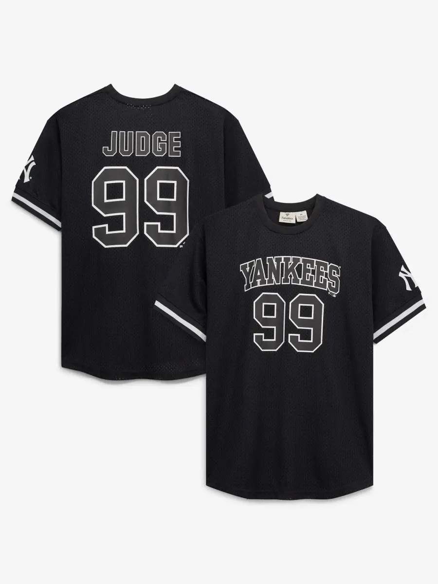Мужская футболка-джерси с коротким рукавом Aaron Judge Black/White New York Yankees Fanatics — изображение 1 из 3