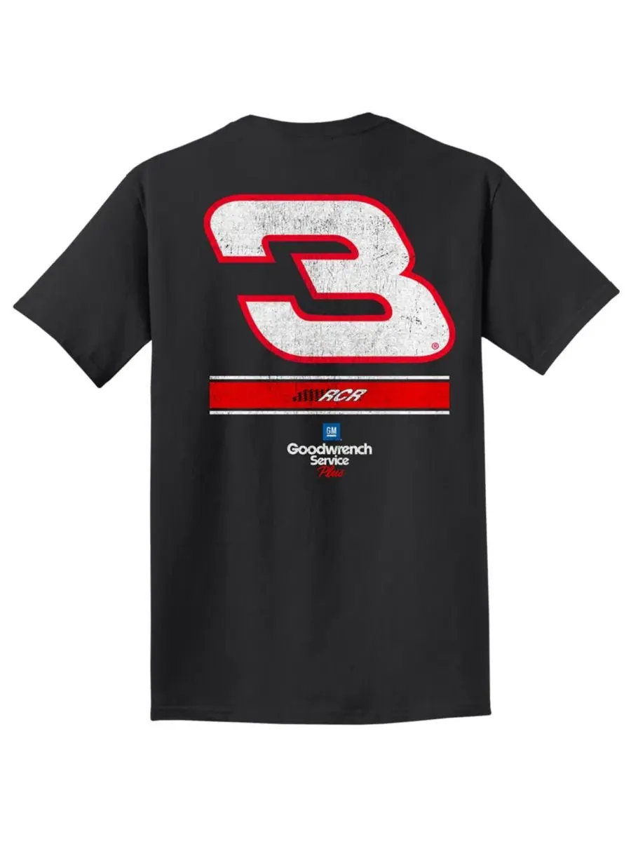 Футболка мужская с принтом Richard Childress Racing 3 GM Goodwrench Service Plus — изображение 2 из 3, черный