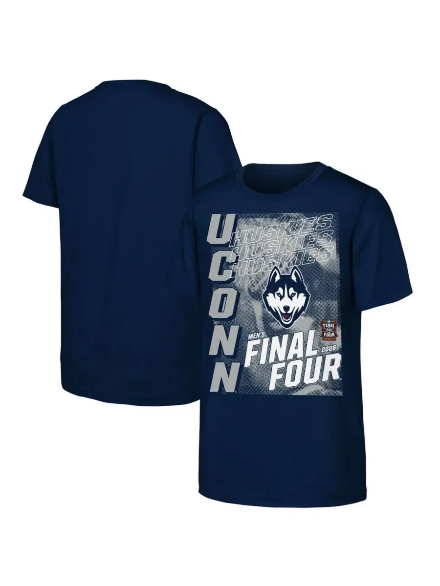 Детская футболка с принтом Final Four UConn Huskies Outerstuff — изображение 1 из 3, темно-синий