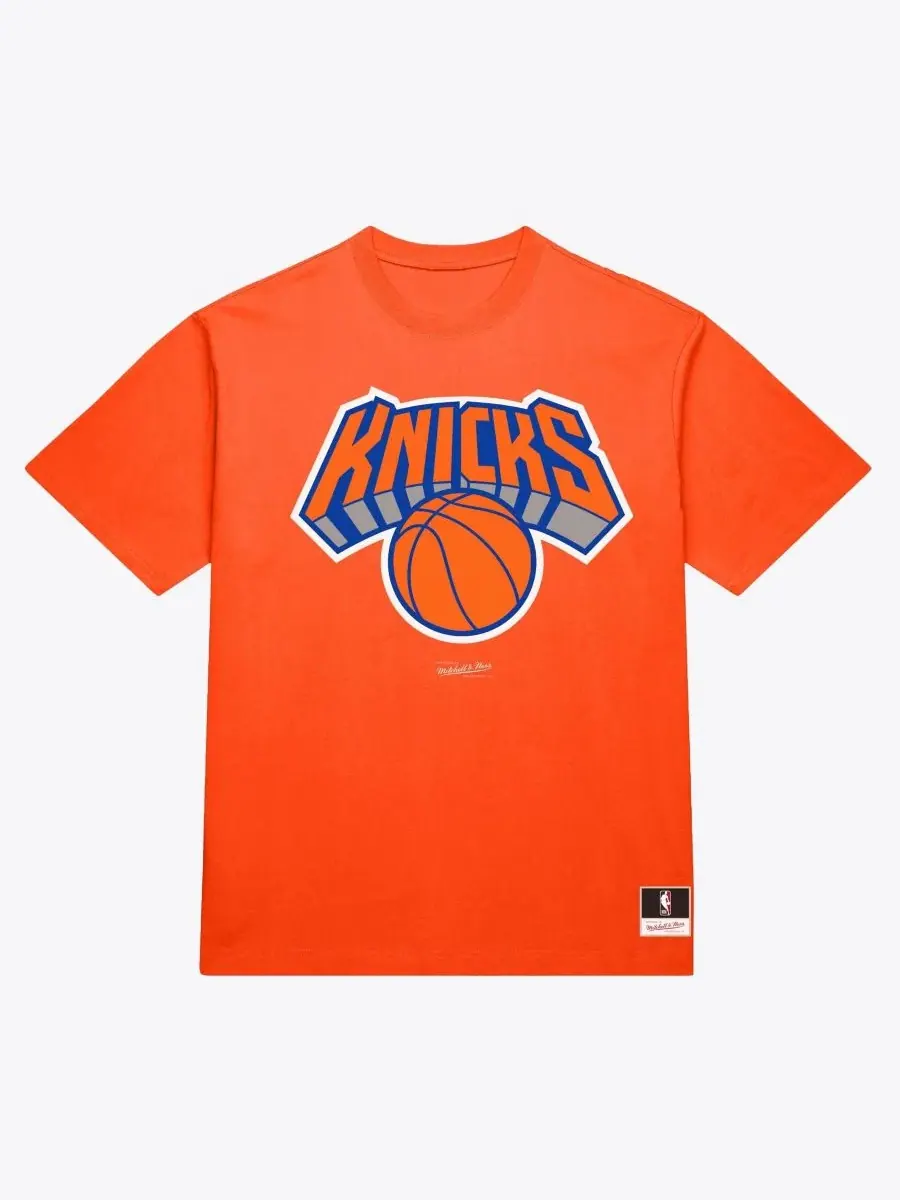 Футболка с длинным рукавом Нью-Йорк Никс Mitchell & Ness — изображение 1 из 2, оранжевый