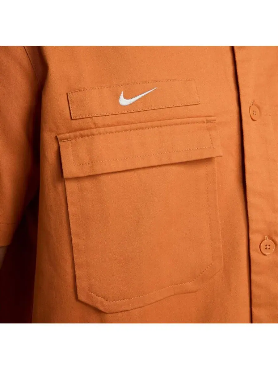 Мужская рубашка на пуговицах с вышивкой CA x CA Club America Nike — изображение 4 из 5, оранжевый
